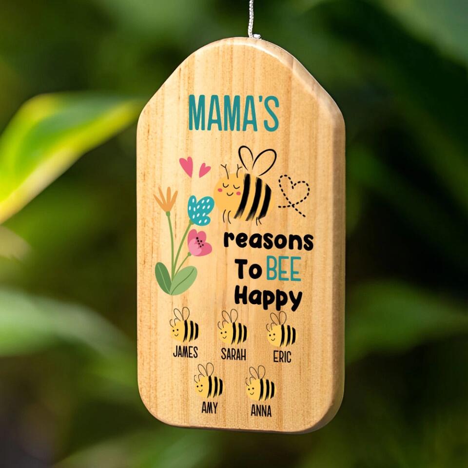 Mama's Reason to be Happy Personalized Wind Chimes