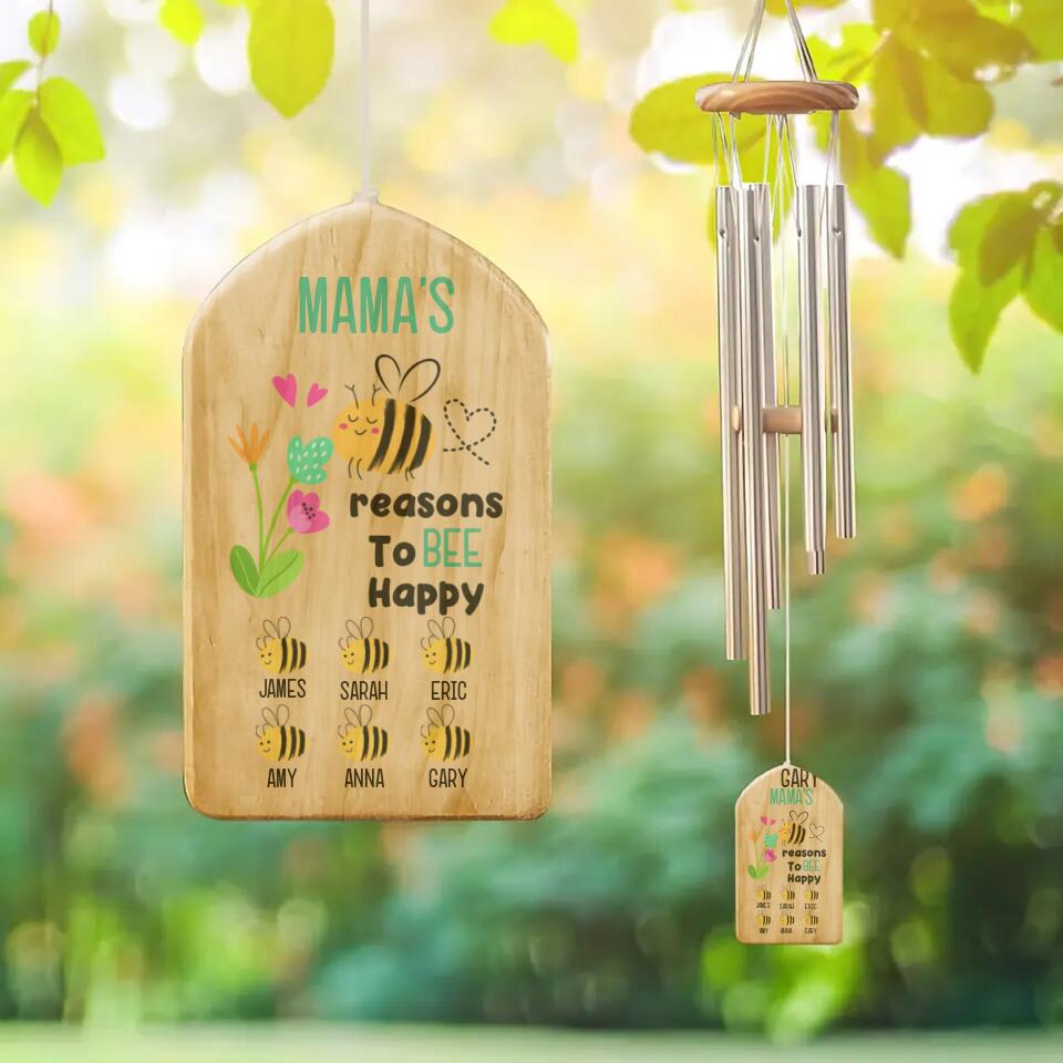 Mama's Reason to be Happy Personalized Wind Chimes