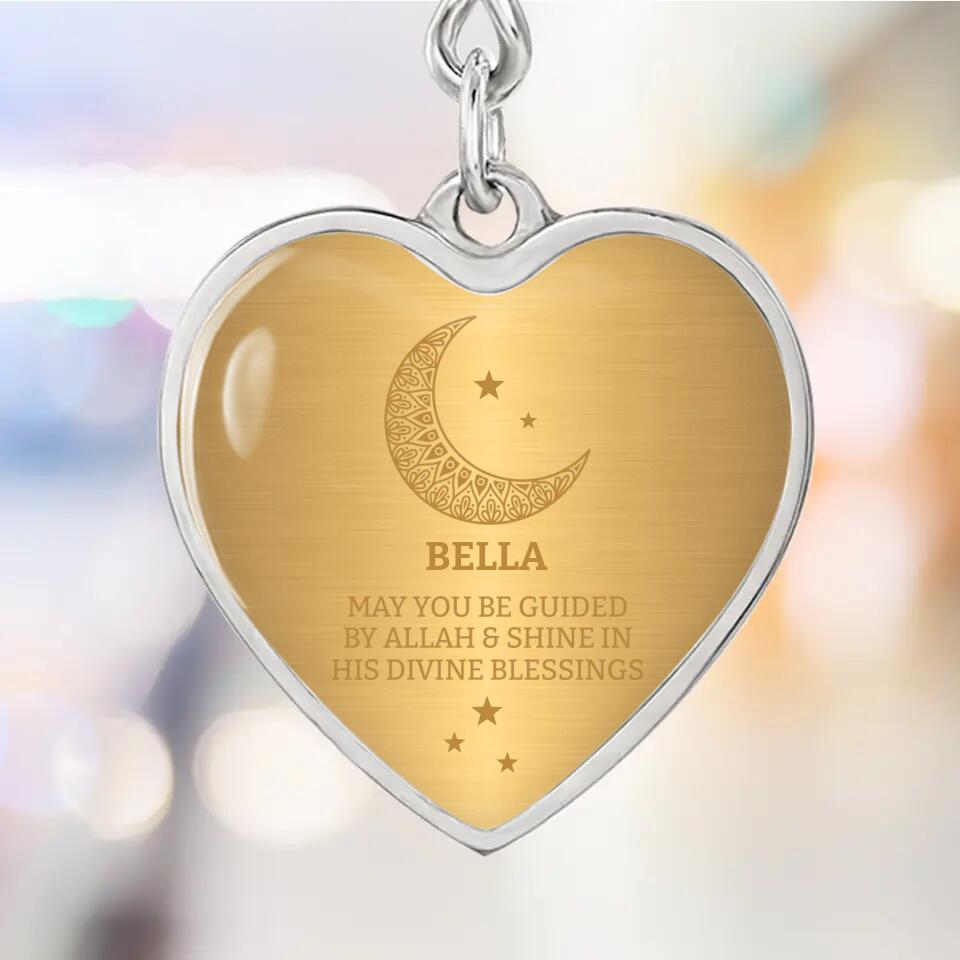May You Be Guided By Allah Custom Keychain Necklace Gift For Eid