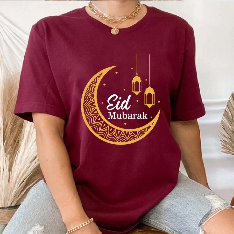 EID Mubarak Ramadan Kareem Moon Mosque T-Shirt Muslim Festival