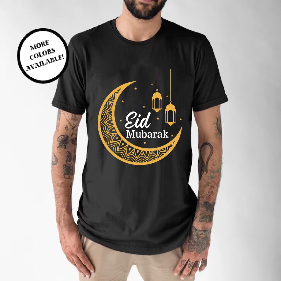 EID Mubarak Ramadan Kareem Moon Mosque T-Shirt Muslim Festival