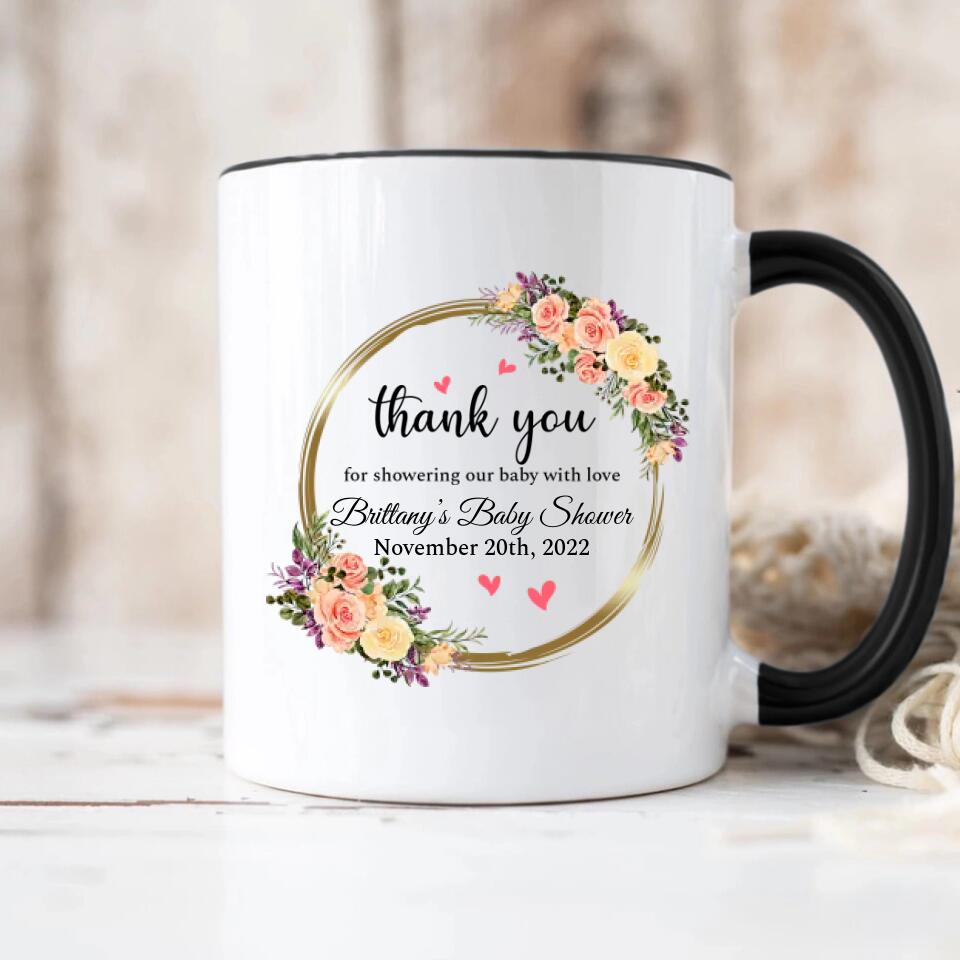 Thank You for Showering Our Baby With Love Personalized Ceramic Mug