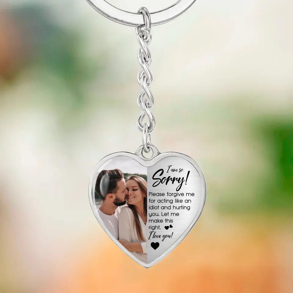 I'm So Sorry Please Forgive Me Personalized Silver Necklace