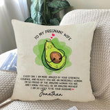 Avocado Mom & Baby - Message To Pregrant Wife from Husband - You Will be An Amazing Mother - Pillow - Custom Name - Bedding Gifts - Birthday Gift for Pregnant Wife - First Mother's Day Gift - 304ICNTLPI494