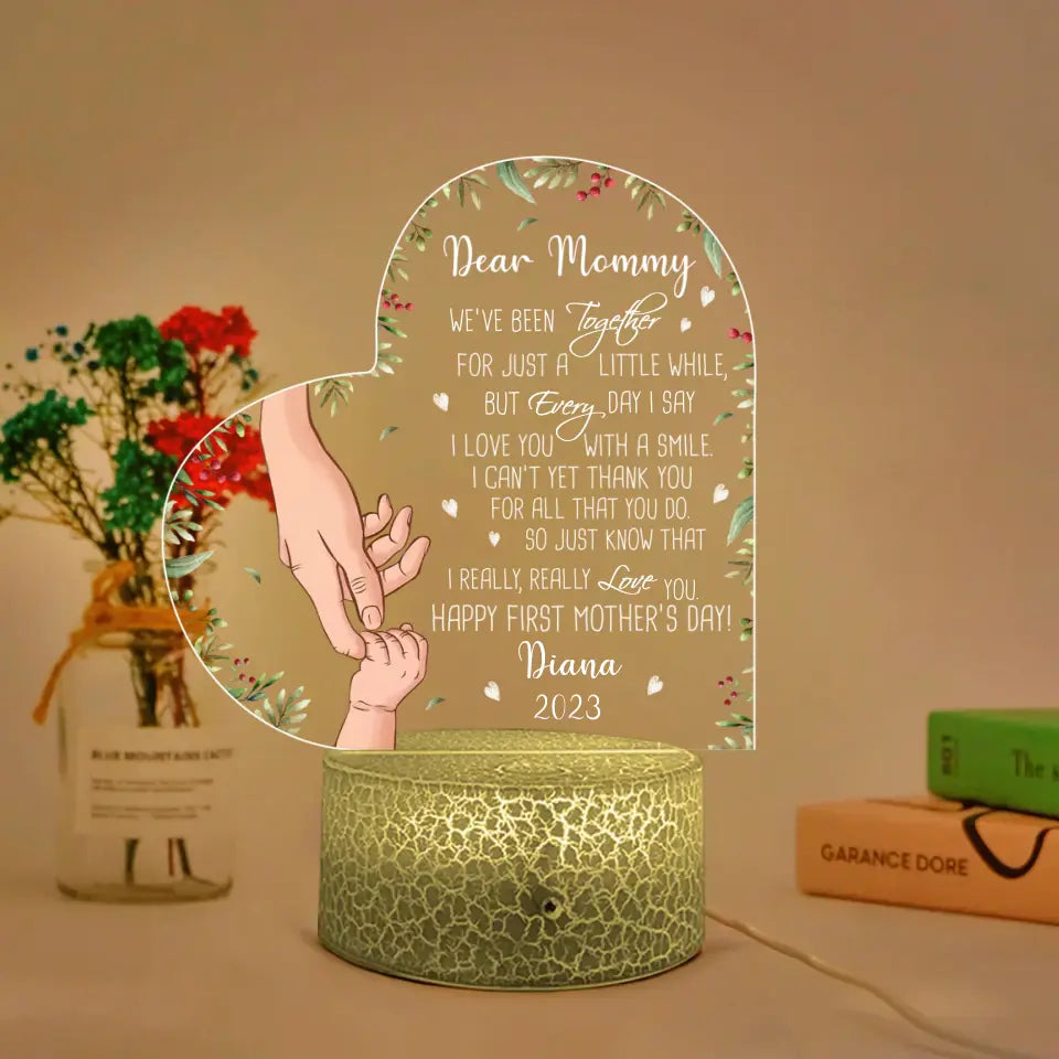 We've Been Together For Just A Little While - Personalized Led Light - Gift For Mom On Mother's Day