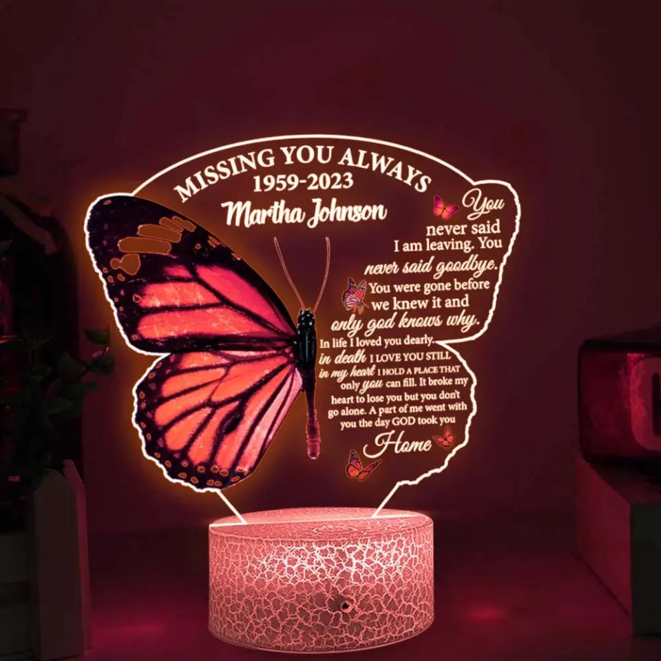 Missing You Always A Part Of Me - Personalized Led Light