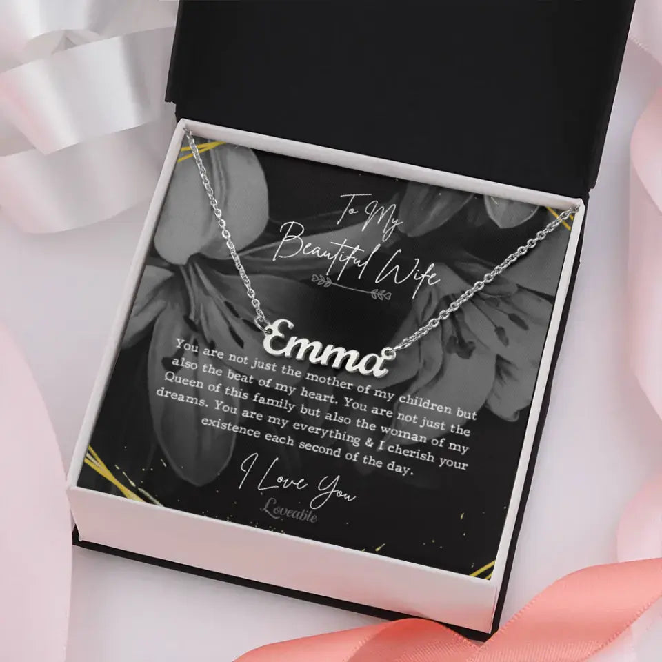 You Are My Everything I Cherish Your Existence Personalized Necklace