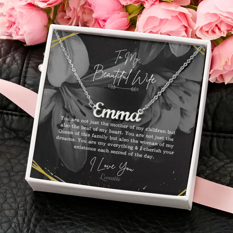 You Are My Everything I Cherish Your Existence Personalized Necklace