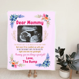 Dear Mommy from The Bump - Snuggled in Your Tummy Soon I'll Be Cuddled Up With You - for Pregnant Mom - Blanket - Fleece Blanket - Mother's Day Gift - 304ICNNPBL495
