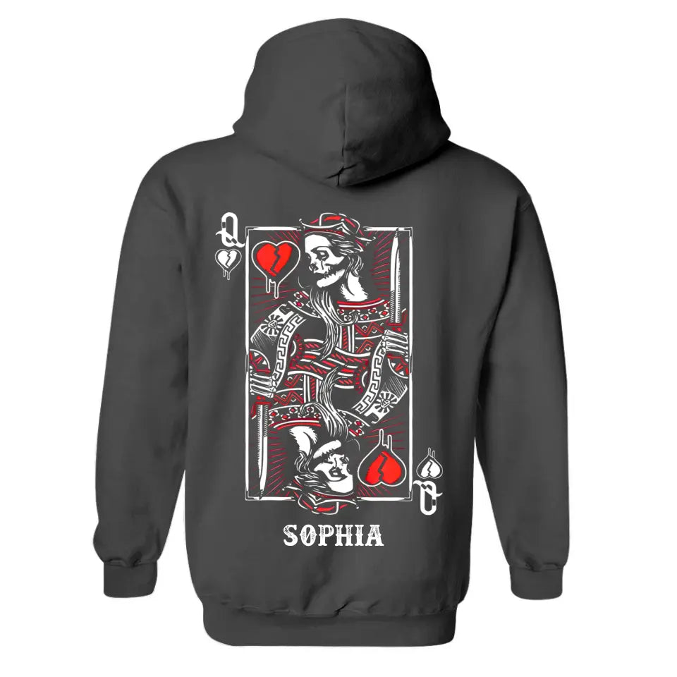King Queen Skull Couple Customized Hoodies
