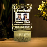 Graduate Take Pride In How Far You've Come - Personalized Upload Photo Printed Night Light - Best Graduation Gift For Son/Daughter For Friends For Sister/Brother - 304IHPNPLL421
