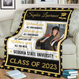 Behind You All Your Memories Before You All Your Dreams - Personalized Upload Photo Blanket - Best Graduation Gift For Friends For Him/Her Graduated Day - Anniversary Gift - 304IHPTLBL477