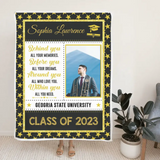 Behind You All Your Memories Before You All Your Dreams - Personalized Upload Photo Blanket - Best Graduation Gift For Friends For Him/Her Graduated Day - Anniversary Gift - 304IHPTLBL477