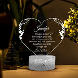 Daughter You're Loved for The Girl You Are The Woman You Will Become - Message from Mom to Adult Daughter - Lamp - 3D Led Light - Birthday Gift - Wedding Gifts - 304ICNTLLL541