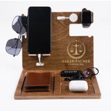 Phone Docking Station Personalized - Gift Ideas For Doctor, Nurse, Lawyer, Pharmacist Graduate - Custom Organizer, Accessories Holder Dock Station
 - 304IHPTLDS493