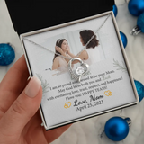 I'm so Proud and Blessed to be Your Mom - Message from Mom to Daughter on Wedding - Necklace - Jewelry - Custom Name & Photo - Wedding Gift - Bridal Shower Gift for Daughter - 304ICNTLJE540
