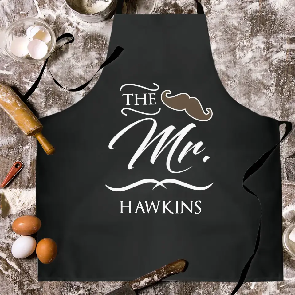 Mr and Mrs Personalized Apron For Couple