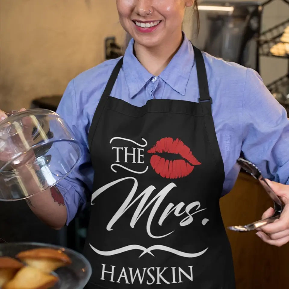 Mr and Mrs Personalized Apron For Couple