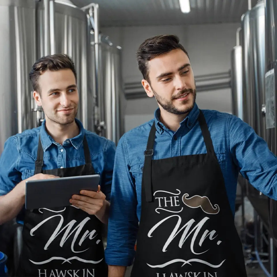 Mr and Mrs Personalized Apron For Couple