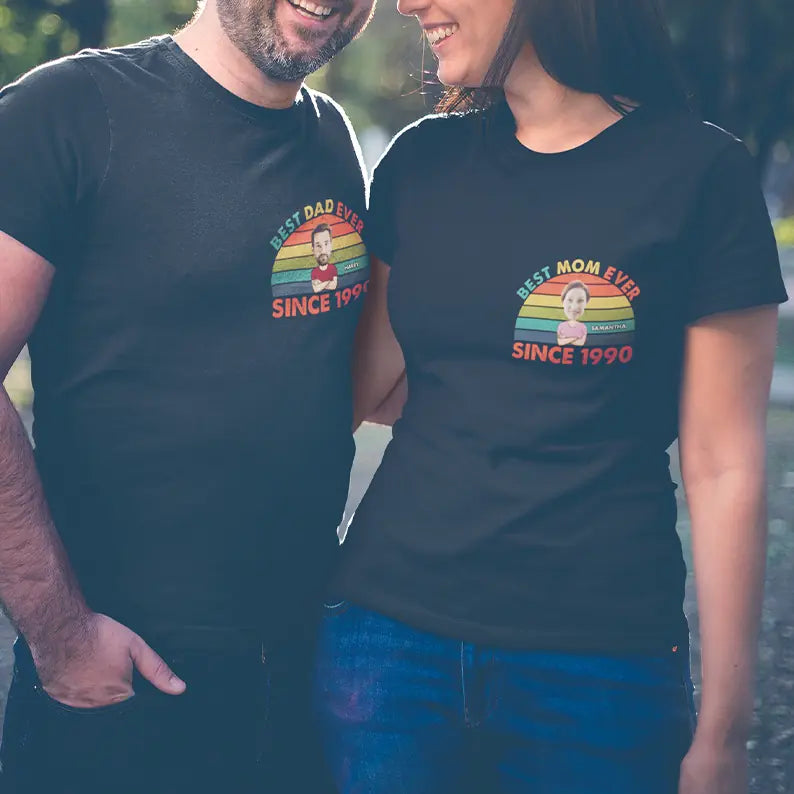 Best Mom Ever Best Dad Ever Personalized Tshirt Gift For Parents