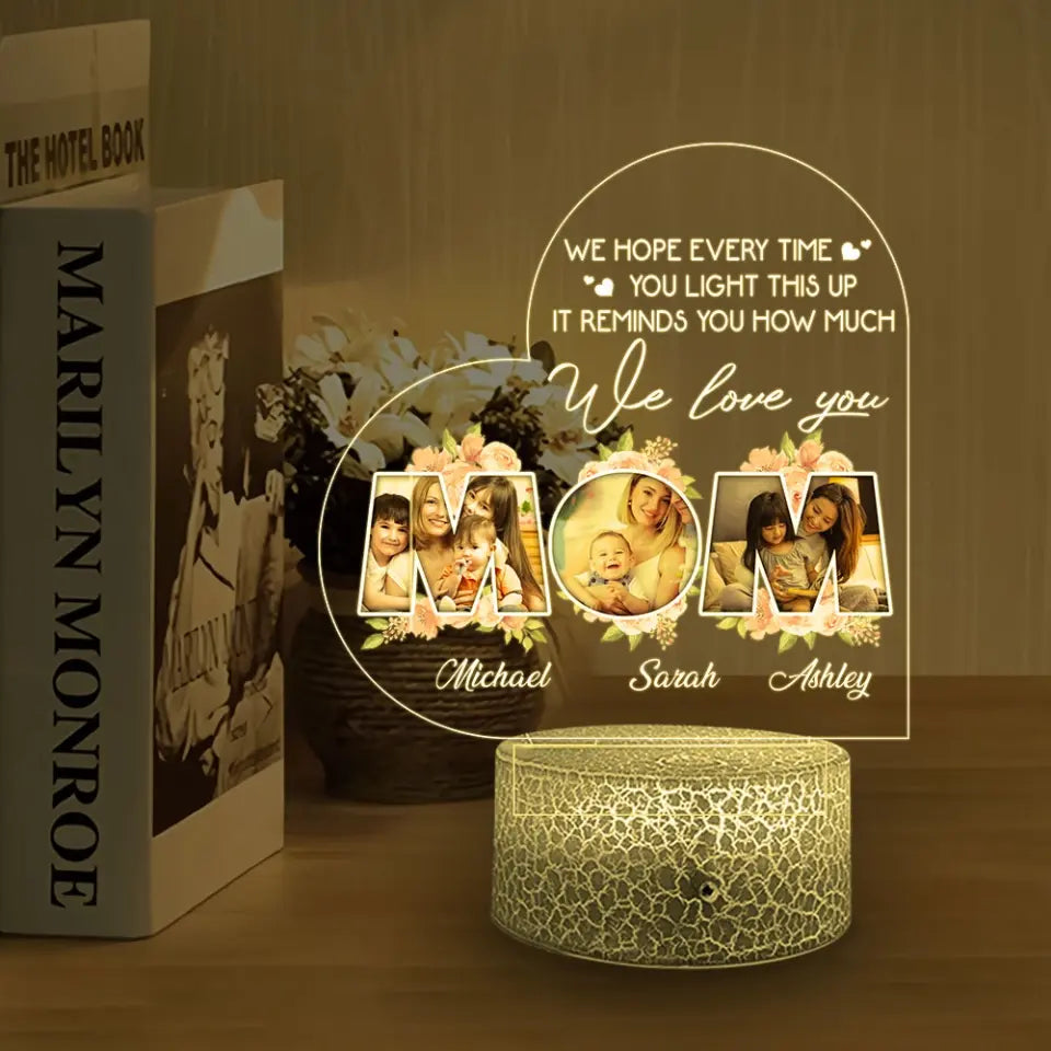 It Reminds You How Much I Love You Mom Custom 3D Night Light Mother's Day Gift