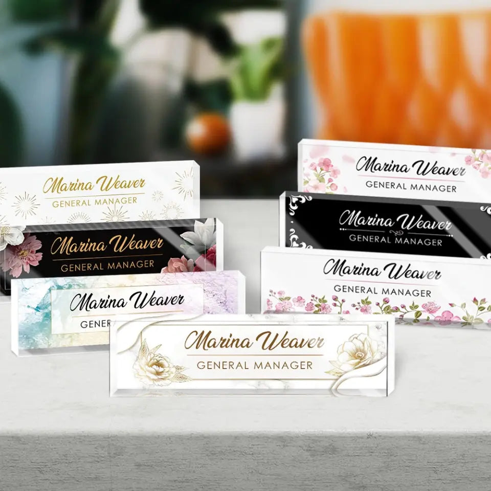 Name Tag Office Personalized Desk Nameplate Gift For Teacher Professor Principal