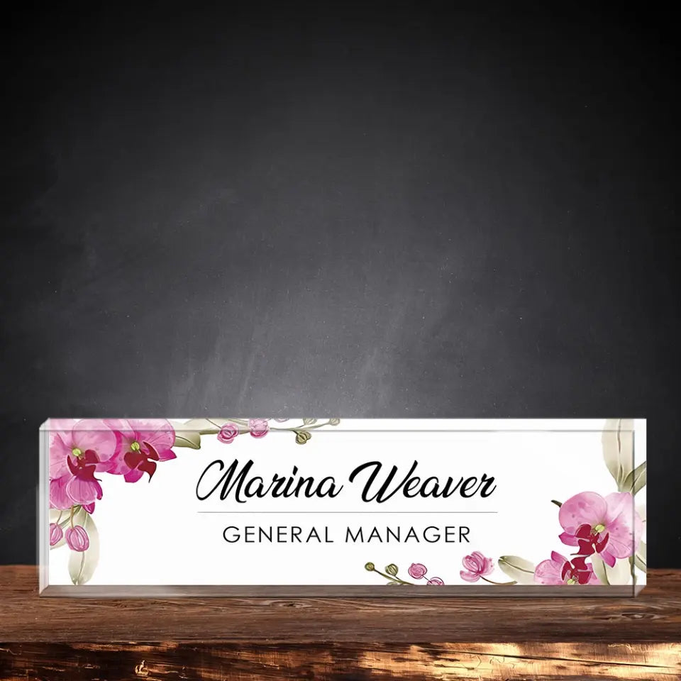 Name Tag Office Personalized Desk Nameplate Gift For Teacher Professor Principal