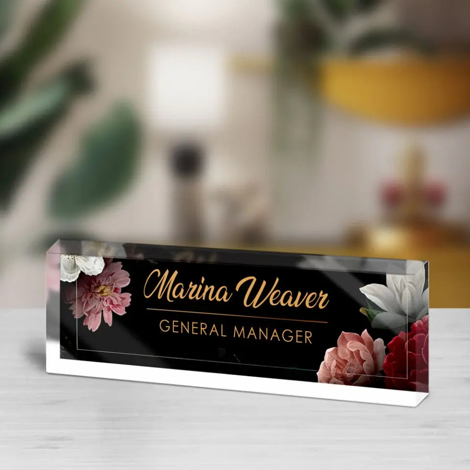 Name Tag Office Personalized Desk Nameplate Gift For Teacher Professor Principal