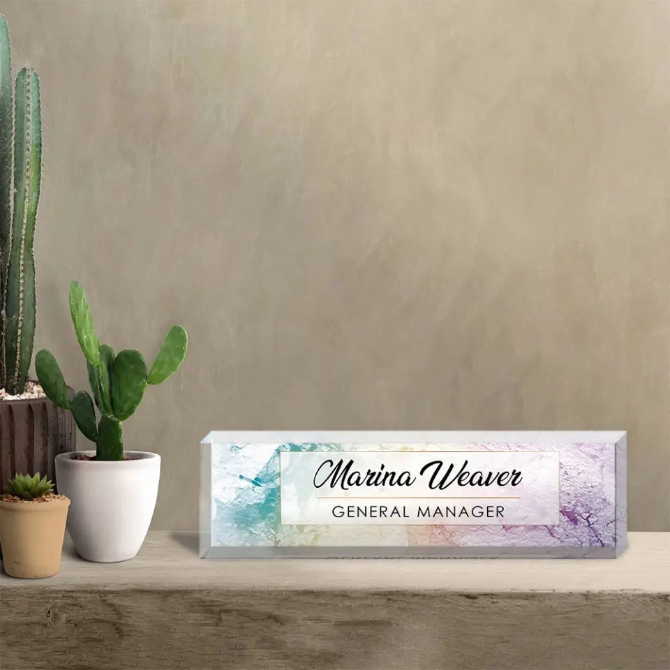 Name Tag Office Personalized Desk Nameplate Gift For Teacher Professor Principal