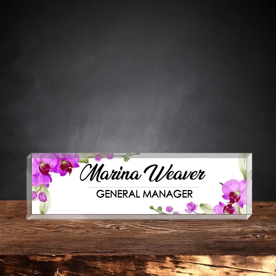 Name Tag Office Personalized Desk Nameplate Gift For Teacher Professor Principal
