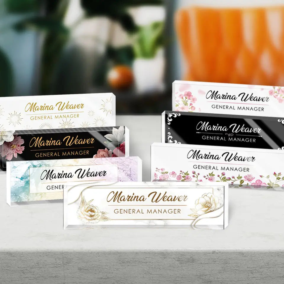 Name Tag Office Personalized Desk Nameplate Gift For Teacher Professor Principal