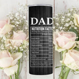 Dad Nutrition Facts Personalized 20oz Tumbler