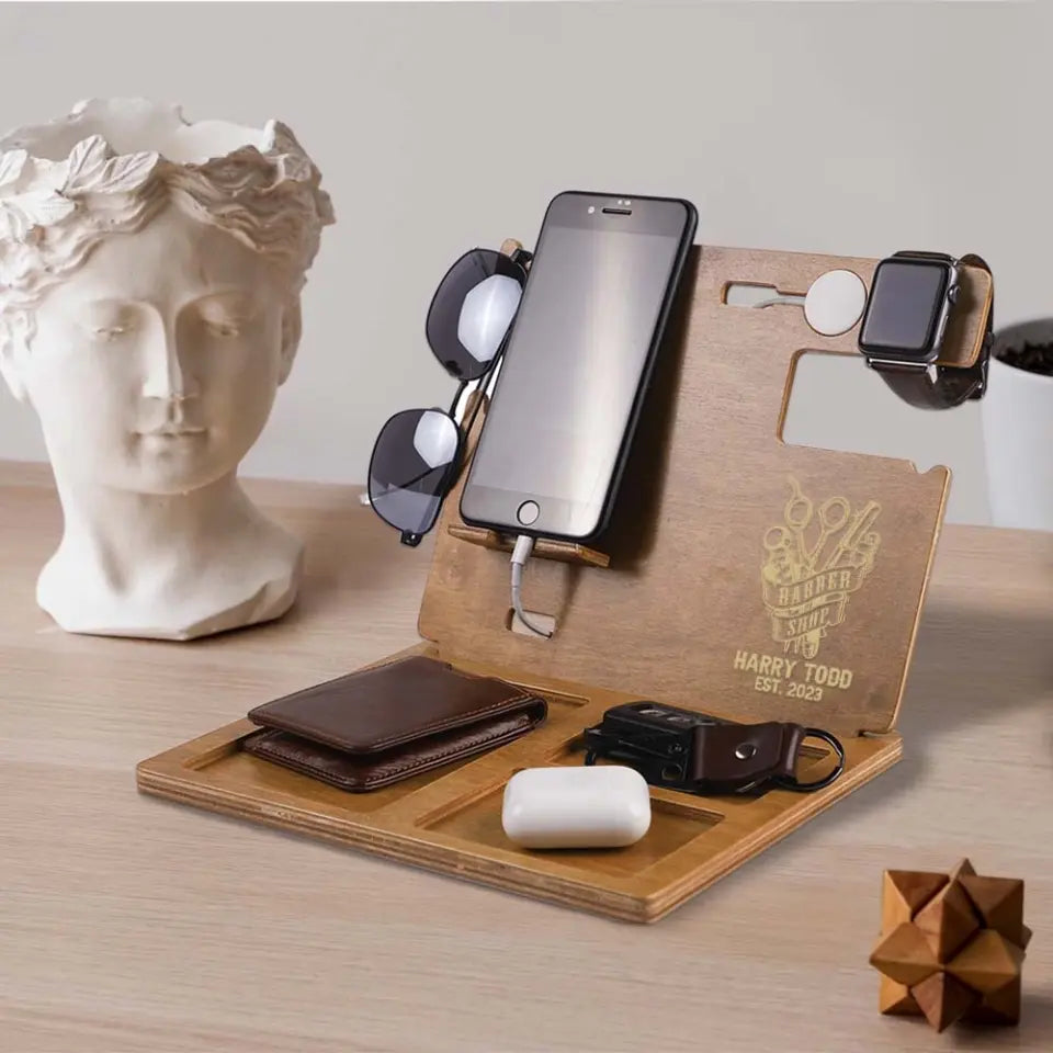 Barber Shop Personalized Dock Station
