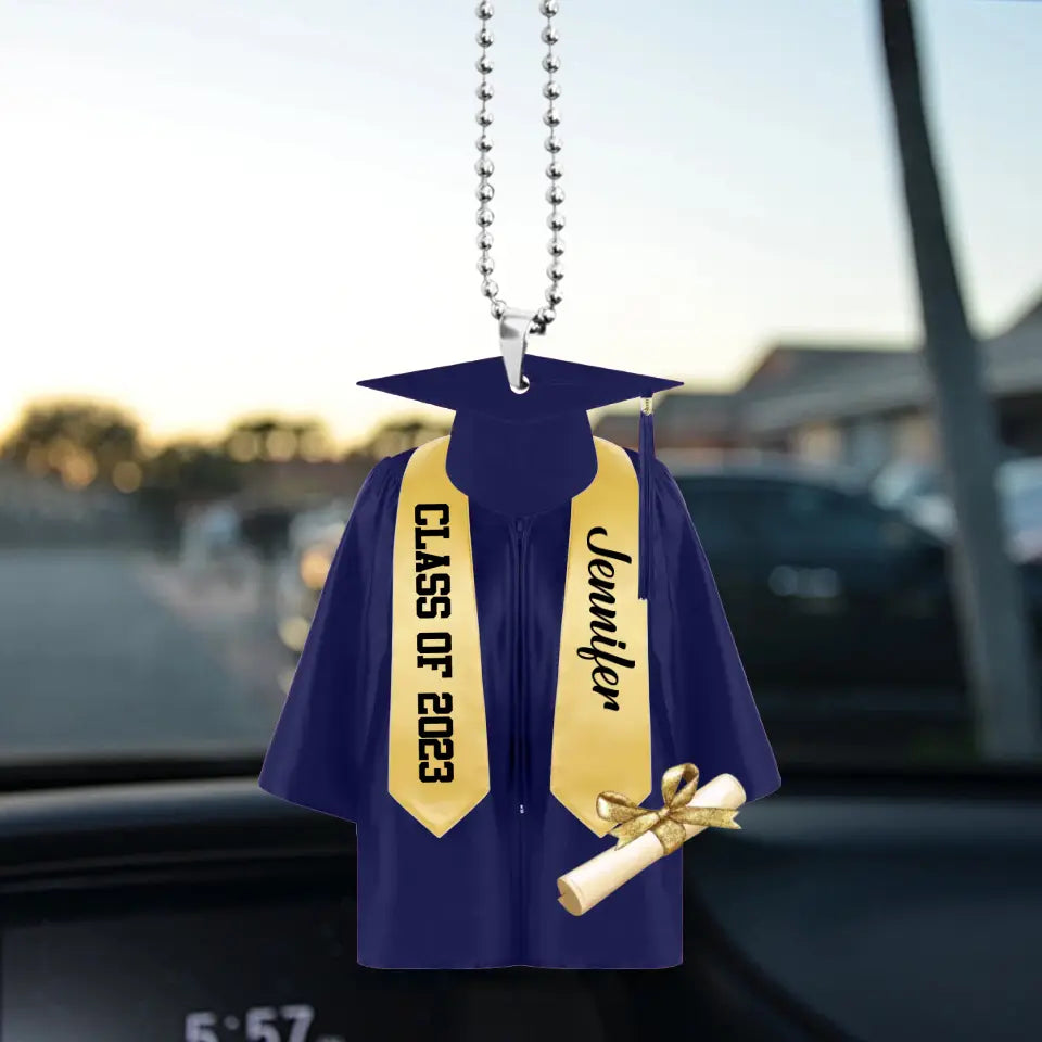 Graduation Gown, Personalized Car Ornament Keychain Decoration, Graduation Gift - Car Decoration - Best Graduation Gifts -  304IHPBNOR065