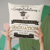 Huge Congratulations On Your Graduation - Personalized Square Pillow - Best Graduation Gift For Friends For Him/Her For Son/Daughter On Anniversary - Best Home Decor On Graduation Day - 305IHPNPPI545