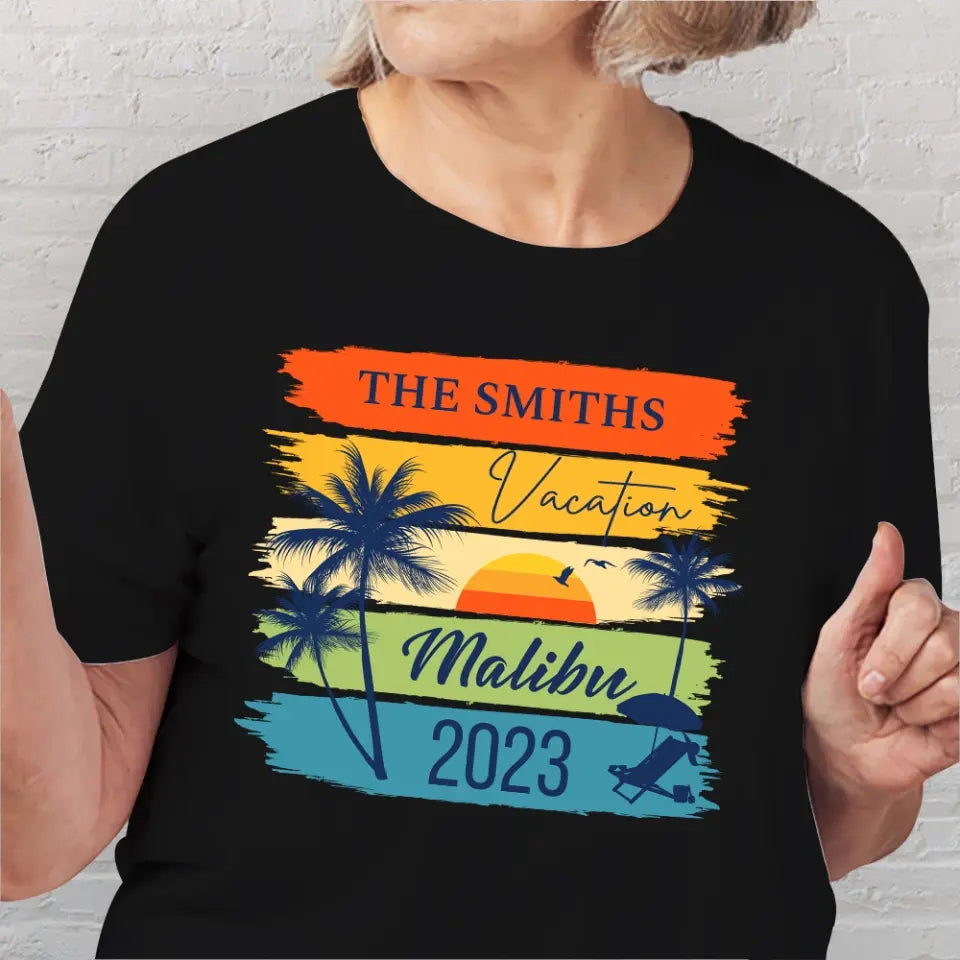 Family Vacation Personalized T-shirt On Holiday