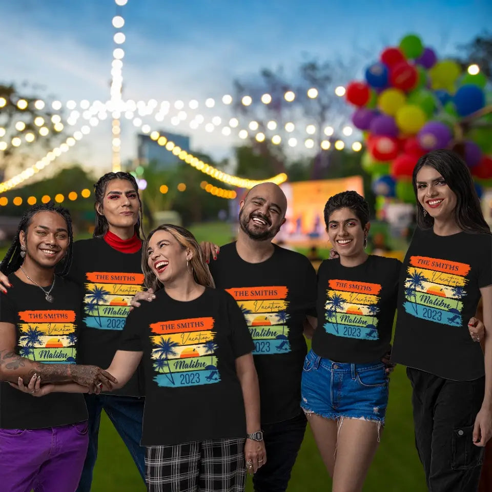 Family Vacation Personalized T-shirt On Holiday