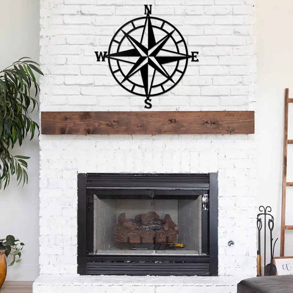Nautical Compass - Housewarming Gifts For Guys - Cut Metal Sign - Gift For Him