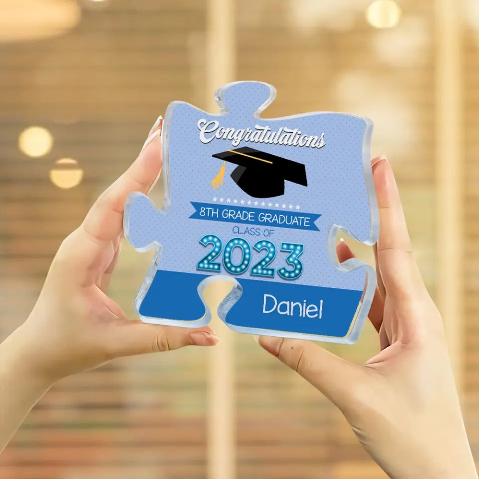 8th Grade Graduation Class of 2025 Personalized Puzzle Acrylic Plaque