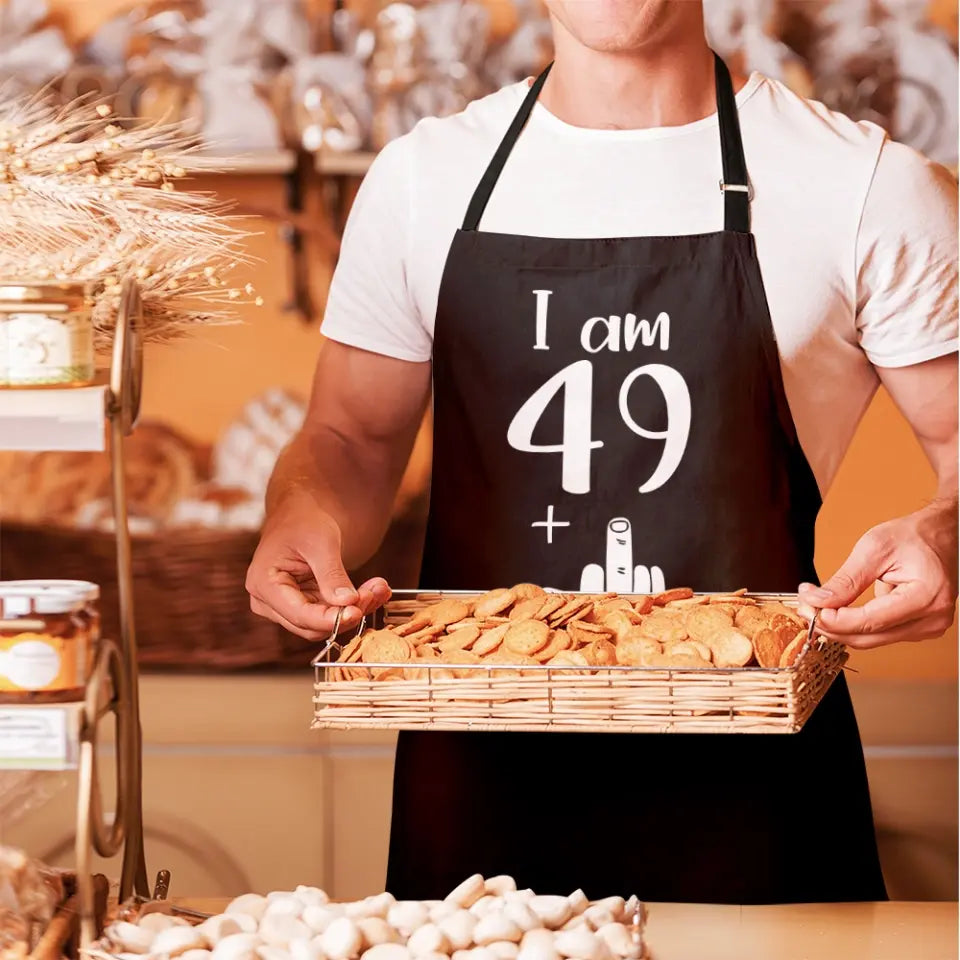 Funny Happy Birthday With Middle Finger Apron