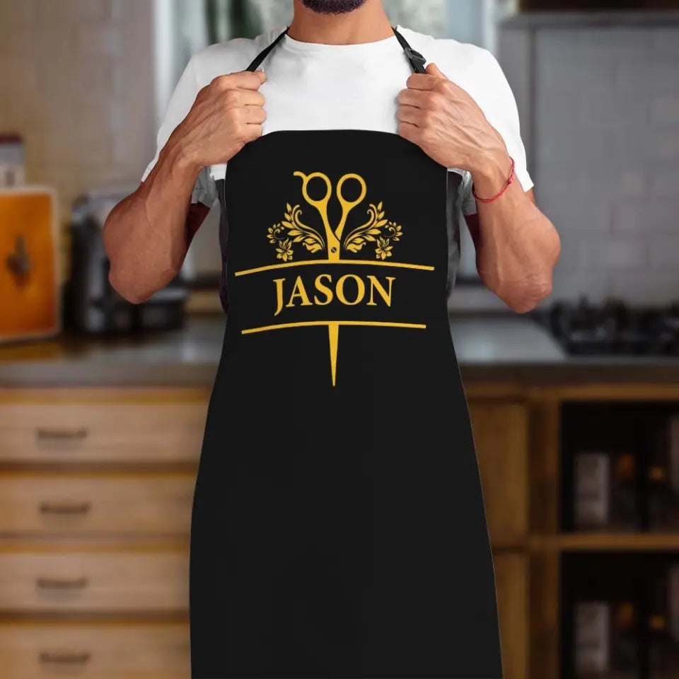 Custom Style And Name - Personalized Apron - Gift For Hairdresser