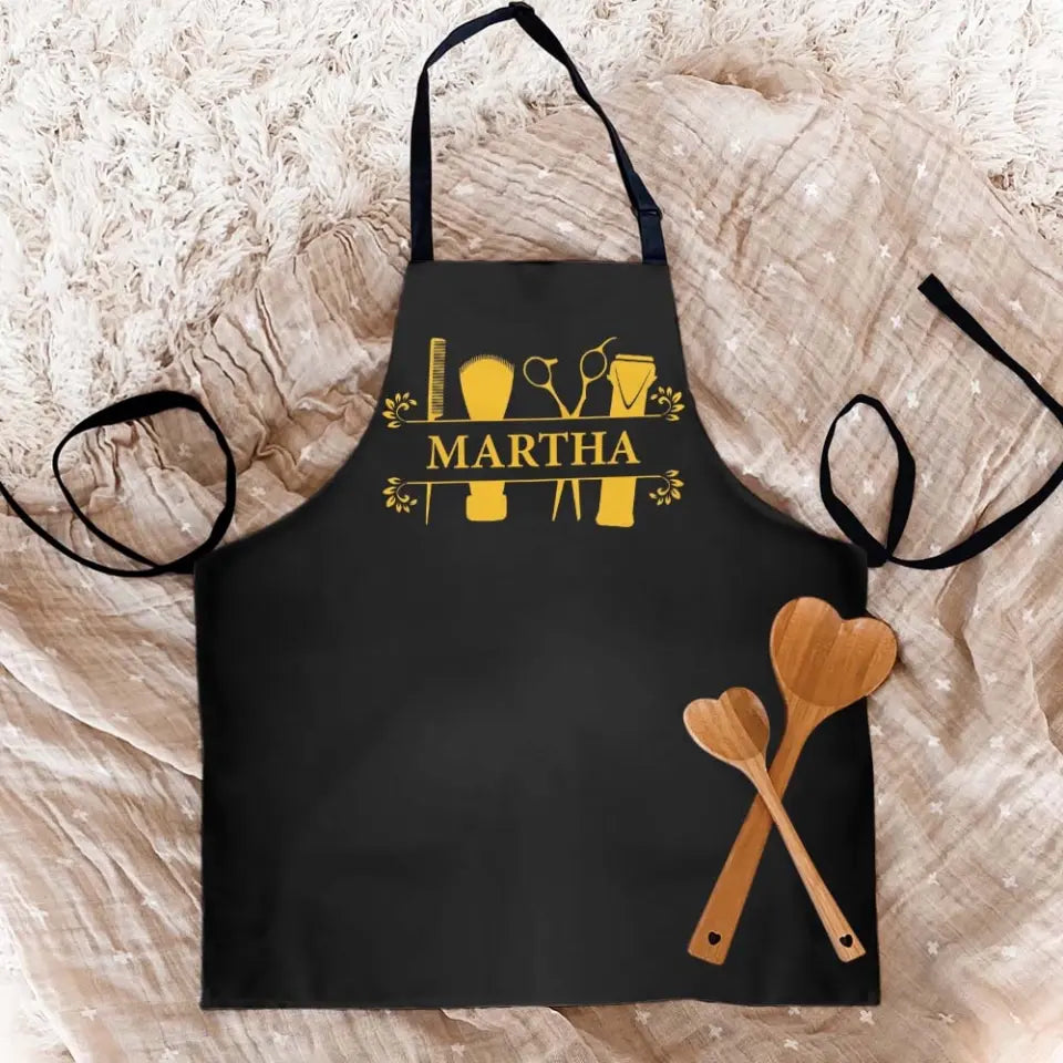 Custom Style And Name - Personalized Apron - Gift For Hairdresser