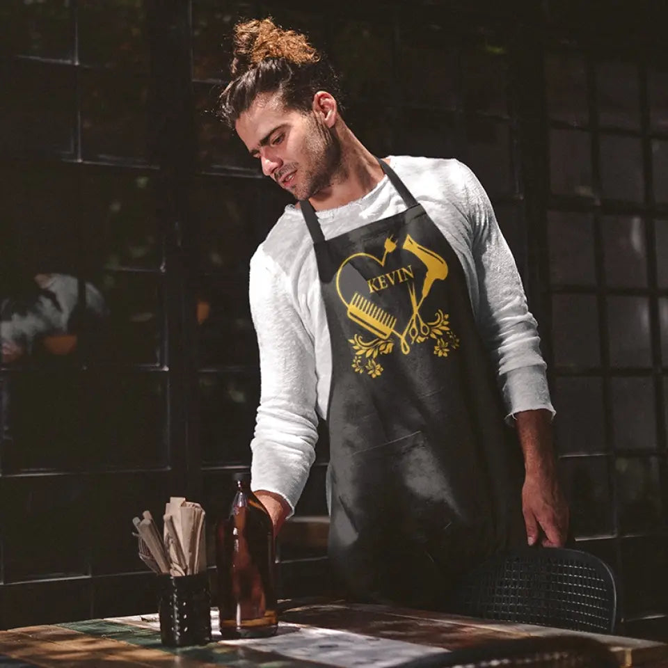 Custom Style And Name - Personalized Apron - Gift For Hairdresser