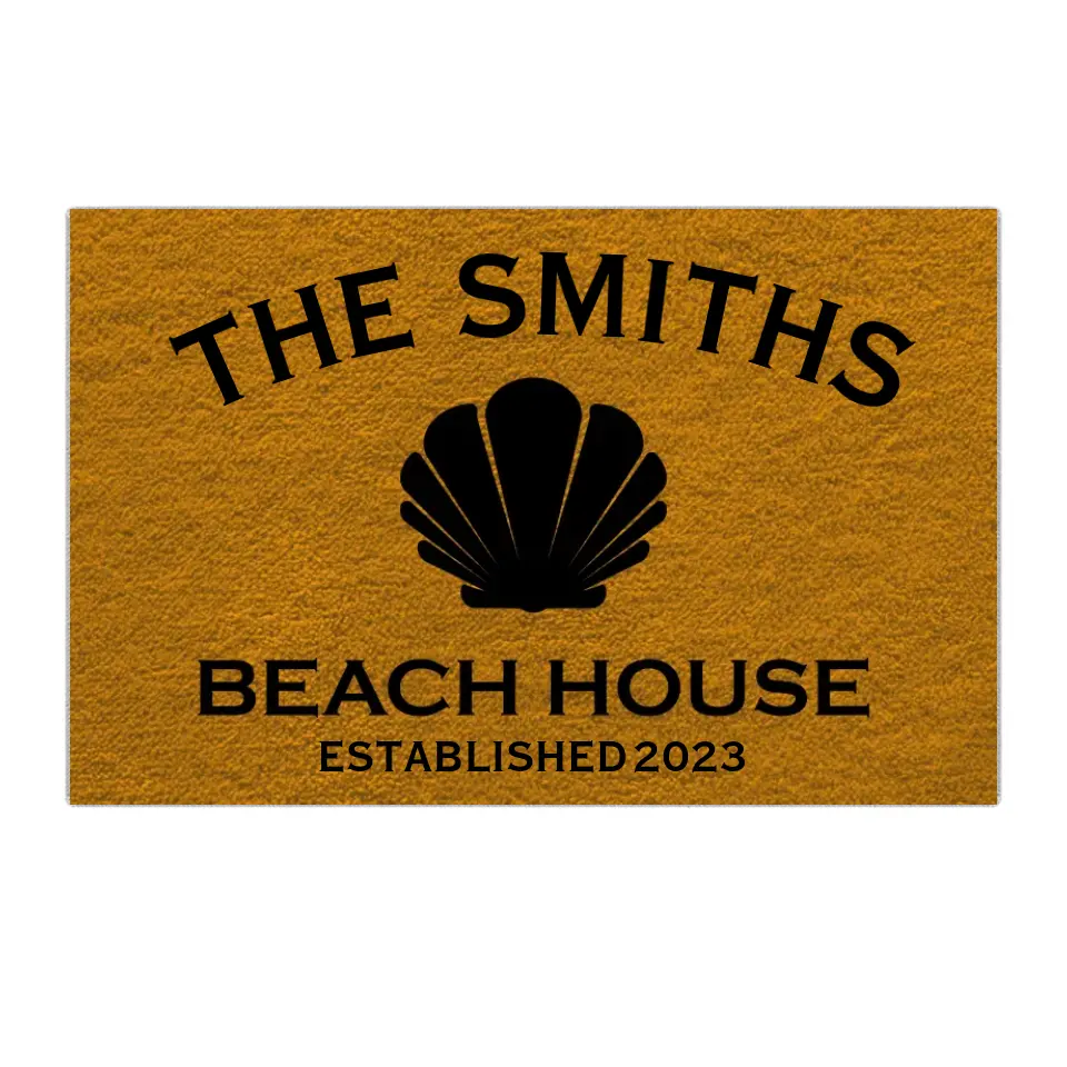 Family Beach House Established - Personalized Doormat - Gift for Beach Lover - Summer Gift for Beloved BFF Mom Dad