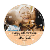 Happy Birthday Mommy - Wall Clock Personalized - Best Gifts For Mom On Birthday - 210IHPUNWC403