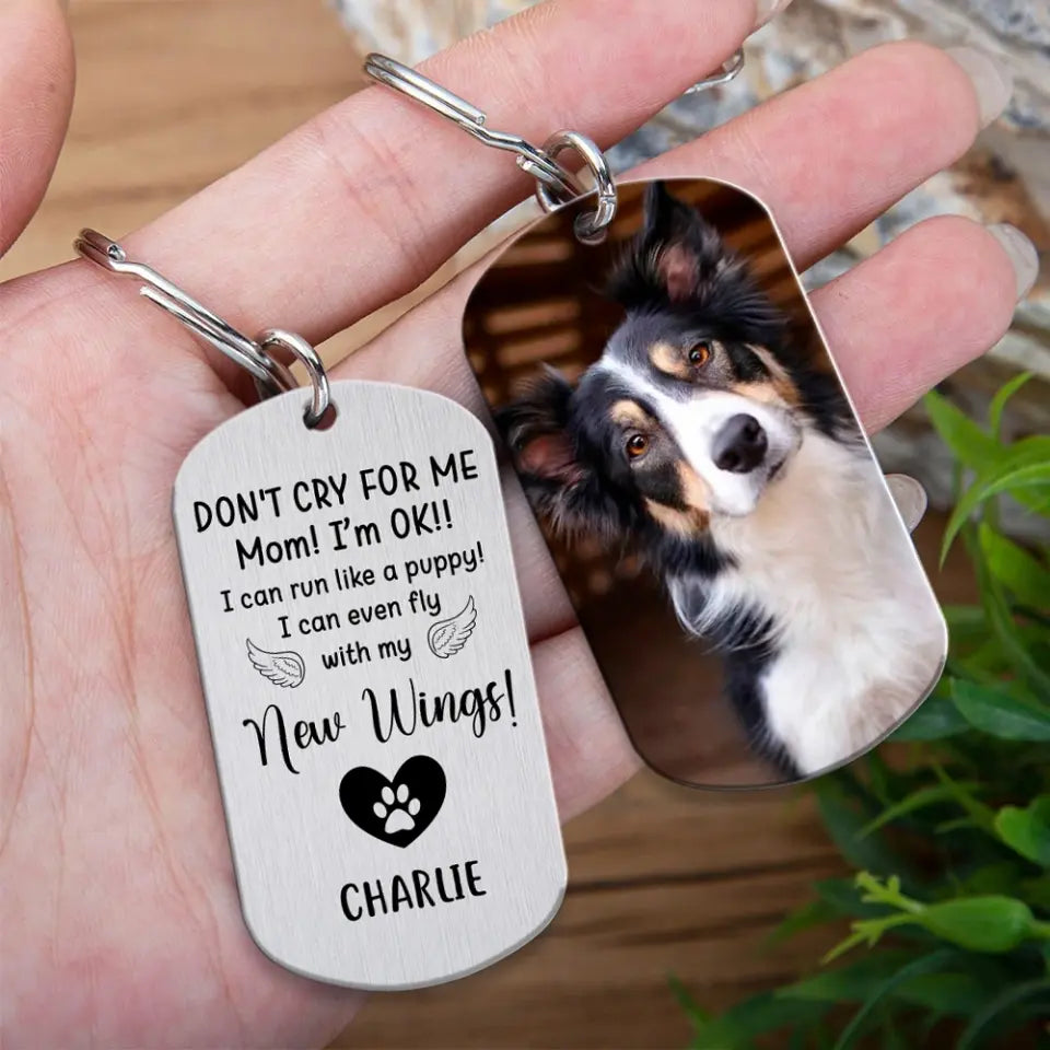 Don't Cry For Me I Can Run Like A Puppy - Personalized Stainless Metal Keychain