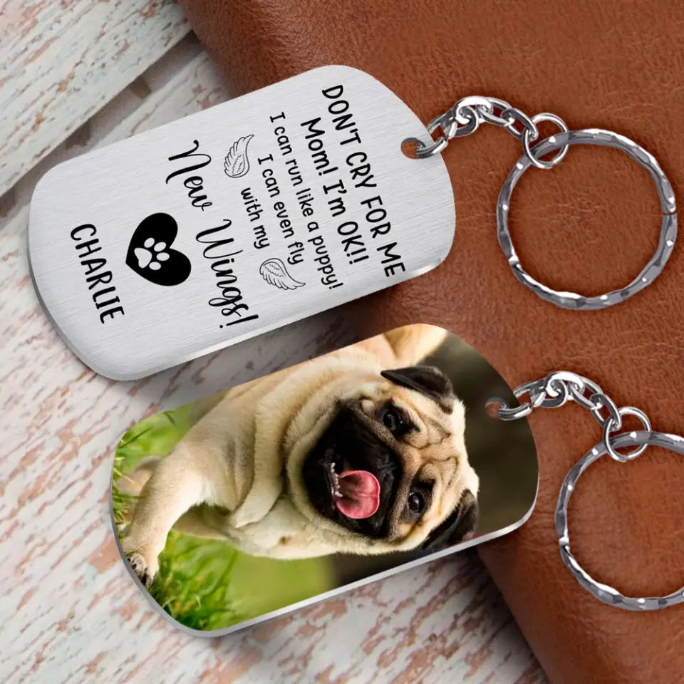 Don't Cry For Me I Can Run Like A Puppy - Personalized Stainless Metal Keychain