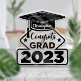 Congrats Grad Class Of 2023 - Personalized Shape Acrylic Plaque - Best Gift For Graduation Gift - Graduation Gift for Grads High School Graduation 2023 - 305IHPBNAP552