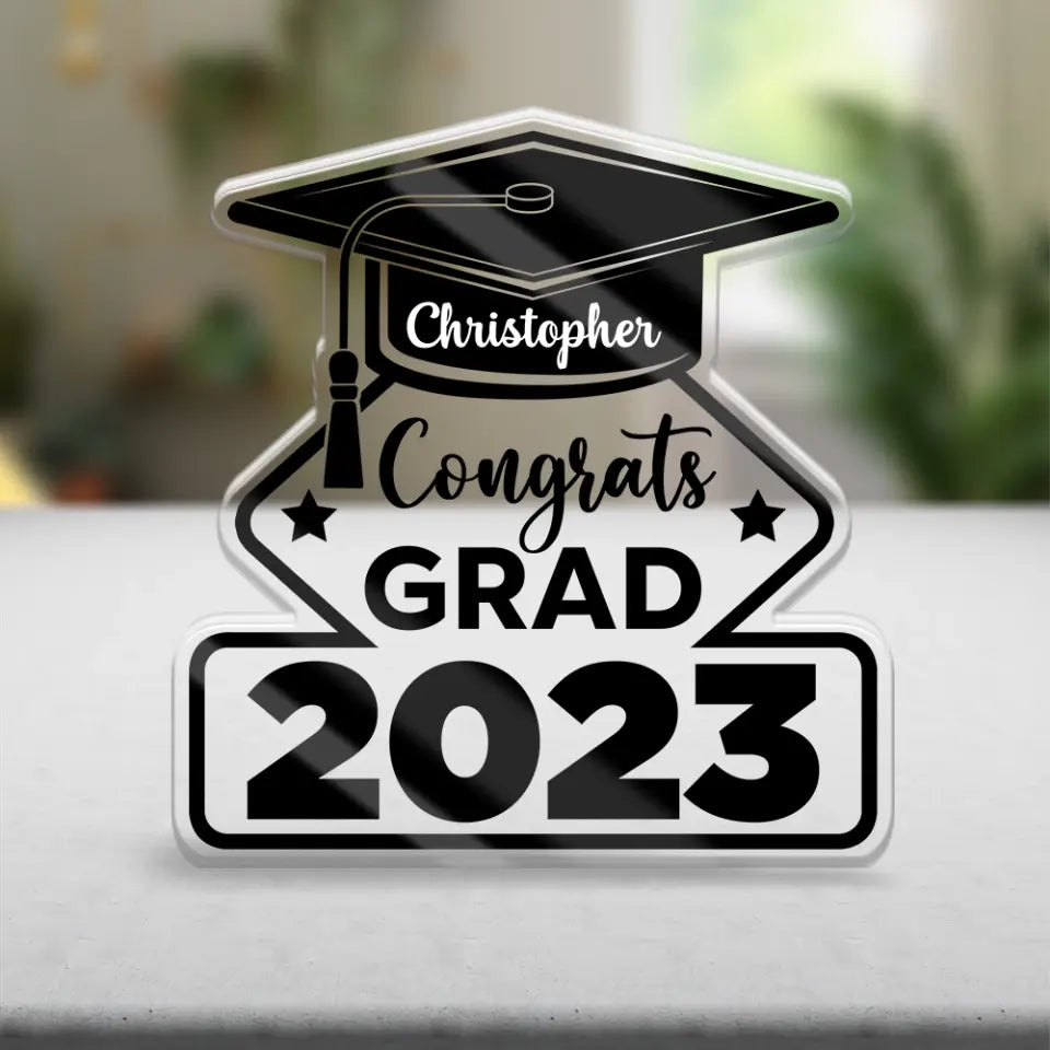 Congrats Grad Class Of 2025 - Personalized Shape Acrylic Plaque