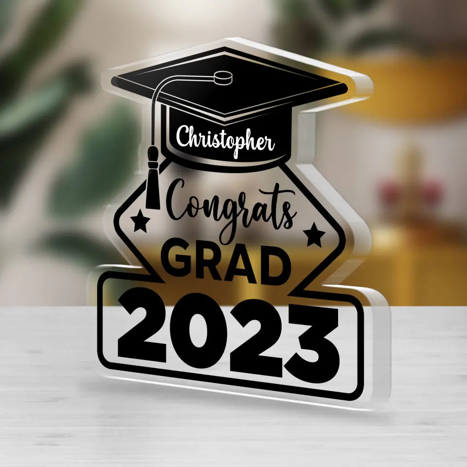 Congrats Grad Class Of 2024 - Personalized Shape Acrylic Plaque
